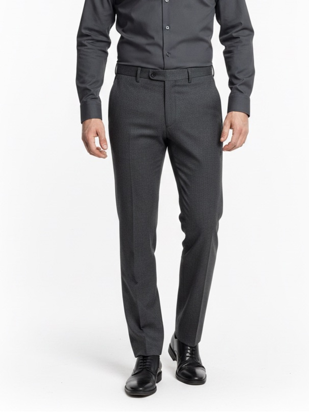 Haggar Charcoal Gray Men's Dress Pants - Slim Tailored